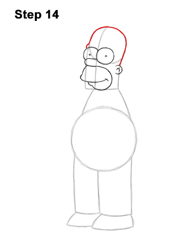How to Draw Homer Simpson Full Body 14