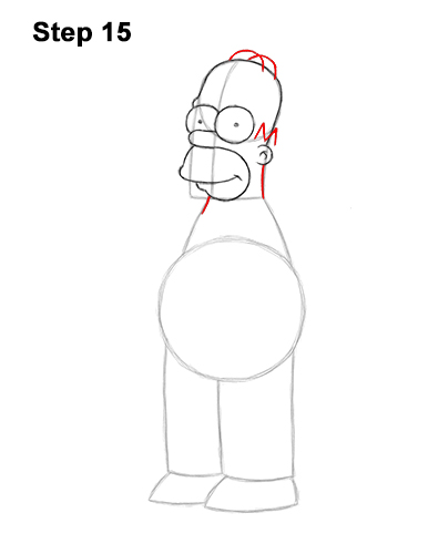 How to Draw Homer Simpson Full Body 15