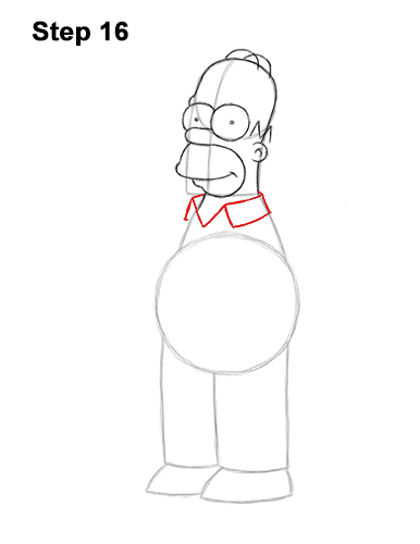How to Draw Homer Simpson Full Body 16