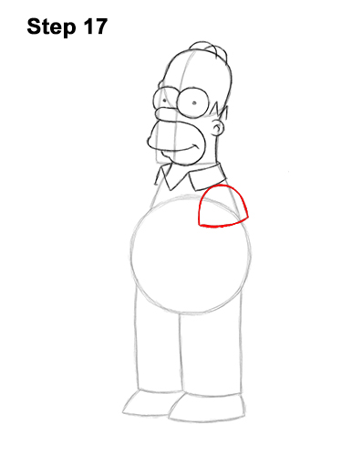 How to Draw Homer Simpson Full Body 17