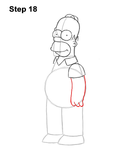 How to Draw Homer Simpson Full Body 18