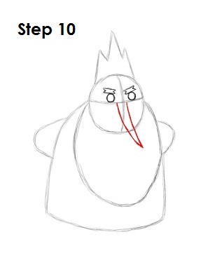 Draw Ice King Step 10