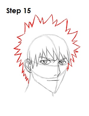  Draw Ichigo Step 15