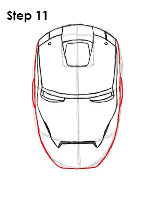 How to Draw Iron Man Step 11