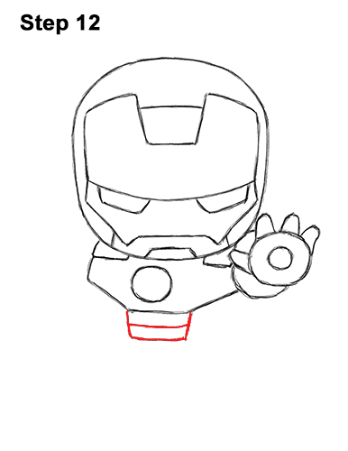 Draw Mini Chibi Cute Little Iron Man 12