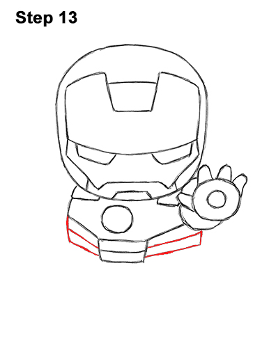 Draw Mini Chibi Cute Little Iron Man 13