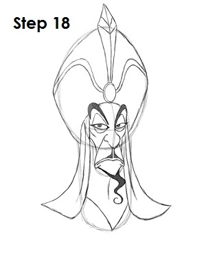 How to Draw Jafar Step 18