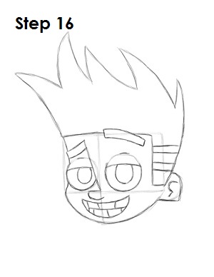 Draw Johnny Test Step 16