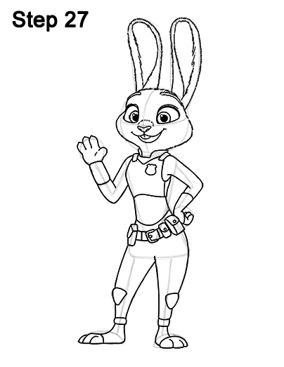 Draw Judy Hopps Zootopia 27