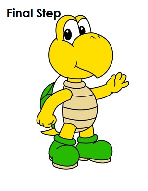 How to Draw Koopa Troopa Final Step