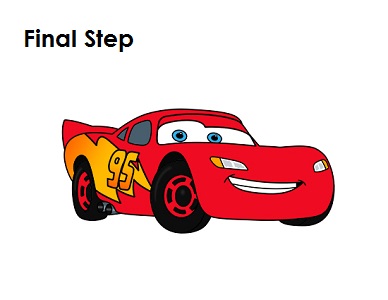 Draw Lightning McQueen Last Step