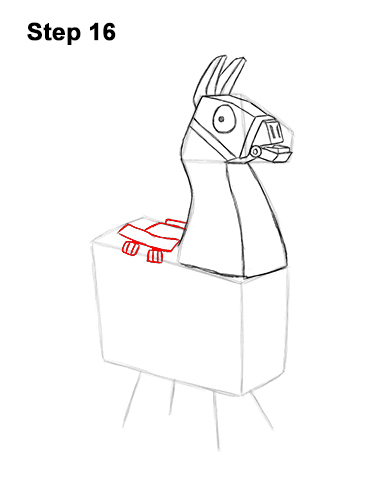 How to Draw Fortnite Loot Llama pinata 16