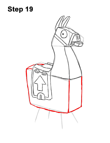 How to Draw Fortnite Loot Llama pinata 19