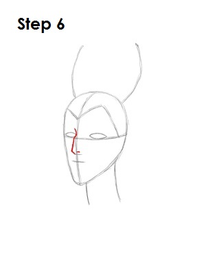 How to Draw Maleficent Step 6