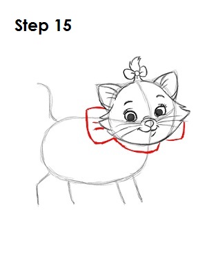 How to Draw Marie Step 15