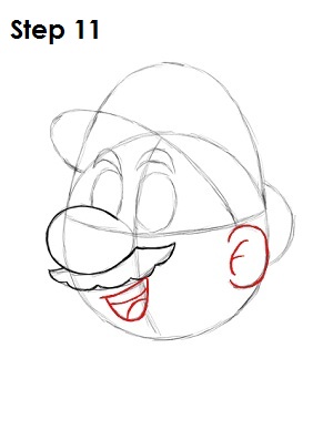 Draw Mario Nintendo Step 11