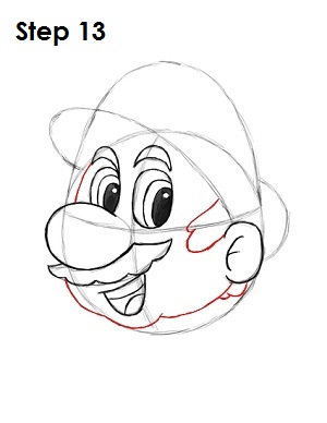 Draw Mario Nintendo Step 13