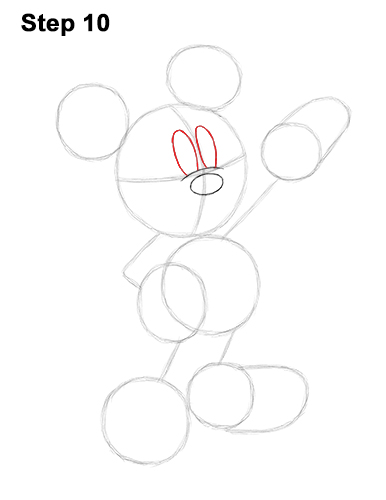 How to Draw Classic Mickey Mouse Full Body Disney 10