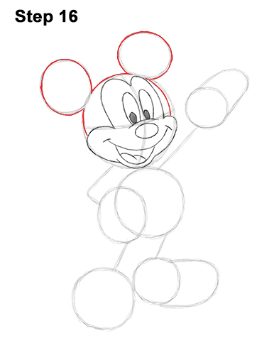 How to Draw Classic Mickey Mouse Full Body Disney 16