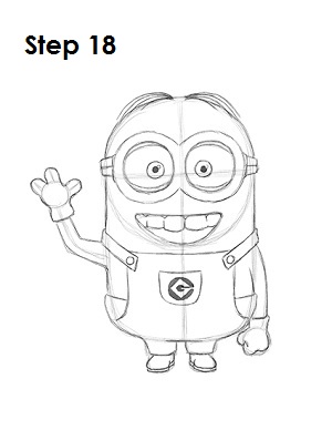 How to Draw a Minion Step 18