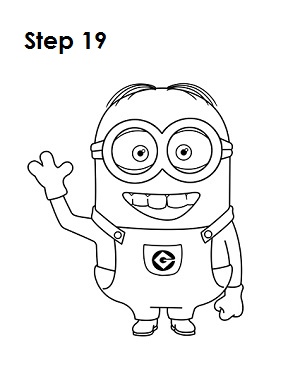 How to Draw a Minion Step 19