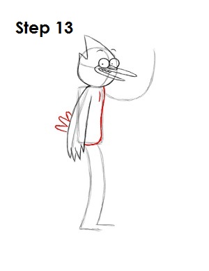  Draw Mordecai Step 13