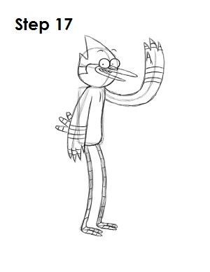  Draw Mordecai Step 17