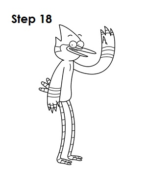  Draw Mordecai Step 18