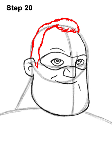 How to Draw Mr. Incredible Bob Parr 20