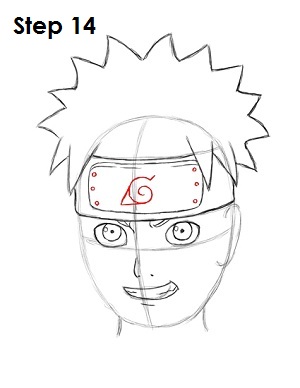 How to Draw Naruto Step 14