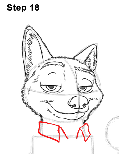 Draw Nick Wilde Zootopia 18