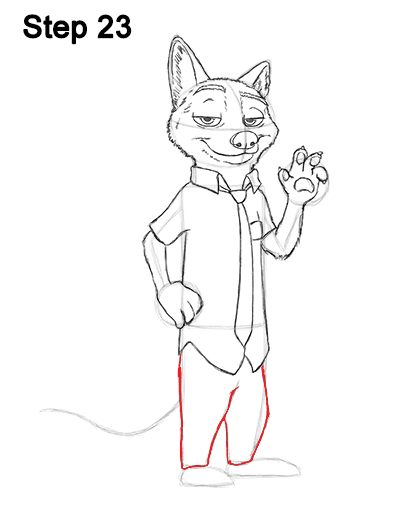 Draw Nick Wilde Zootopia 23