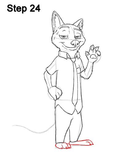 Draw Nick Wilde Zootopia 24