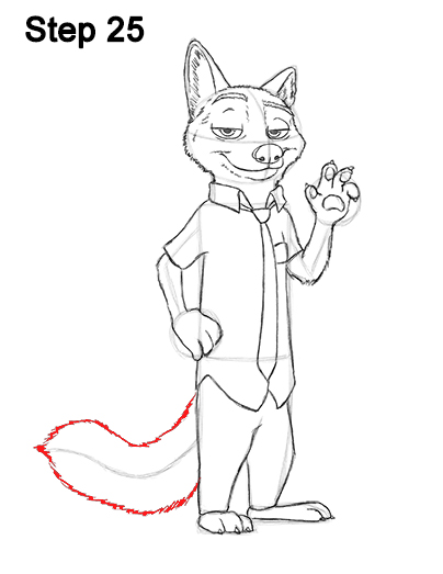 Draw Nick Wilde Zootopia 25