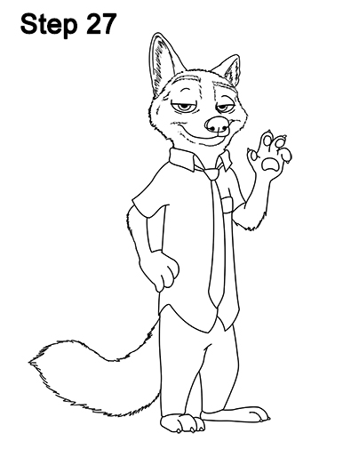 Draw Nick Wilde Zootopia 27