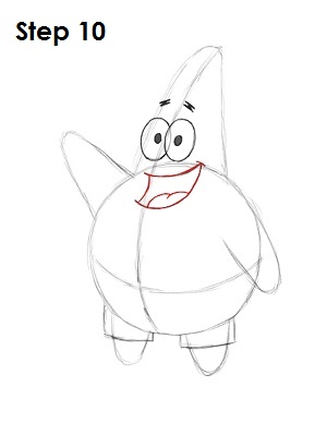 Draw Patrick Star Step 10