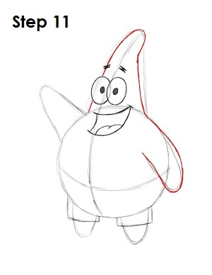 Draw Patrick Star Step 11