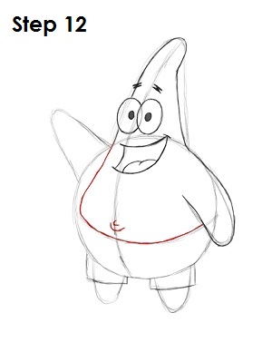 Draw Patrick Star Step 12