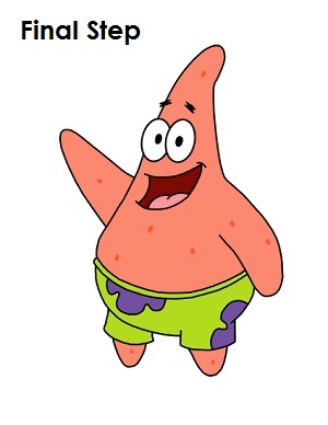 Draw Patrick Star Final Step