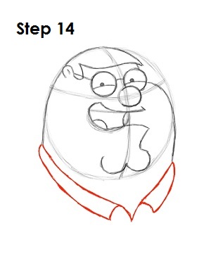 How to Draw Peter Griffin Step 14