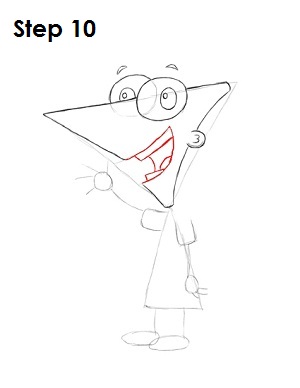 Draw Phineas Step 10