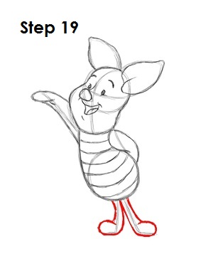  Draw Piglet Step 19