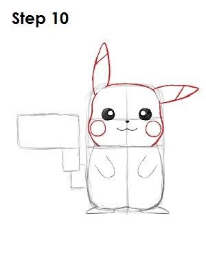 Draw Pikachu Step 10