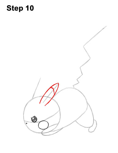 How to Draw Pikachu Pokemon Side Lightning Rod Attack Fight Battle Bold 10