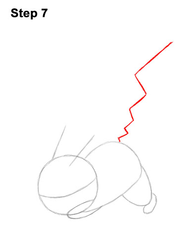 How to Draw Pikachu Pokemon Side Lightning Rod Attack Fight Battle Bold 7