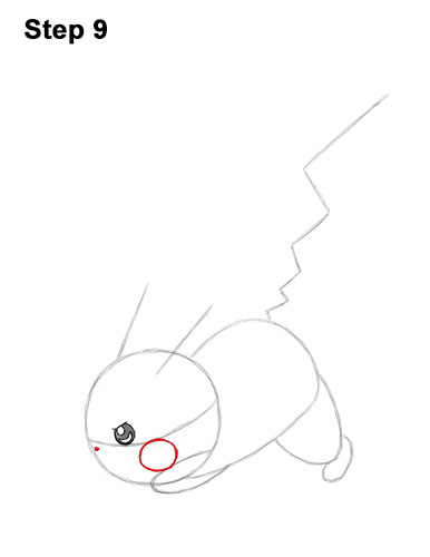 How to Draw Pikachu Pokemon Side Lightning Rod Attack Fight Battle Bold 9