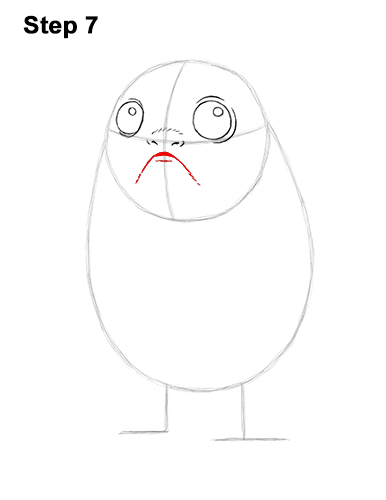 How to Draw Cute Porg Star Wars Episode VIII Last Jedi 7