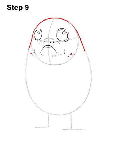 How to Draw Cute Porg Star Wars Episode VIII Last Jedi 9