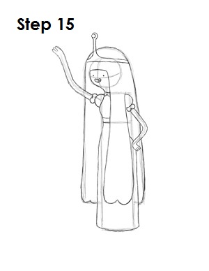 Draw Princess Bubblegum Step 15