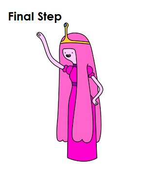 Draw Princess Bubblegum Final Step